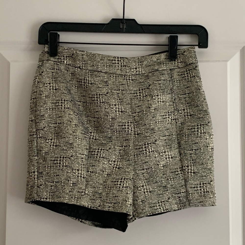 Forever21 Gold & Black Jacquard HighWaisted Shorts